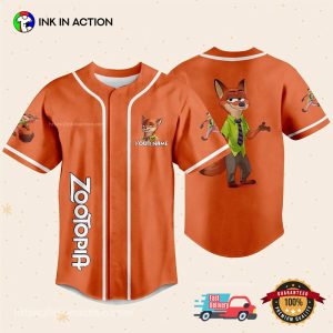 Personalized Disney Zootopia Nick Wilde Baseball Jersey