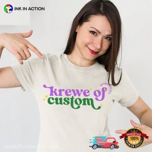 Personalized Mardi Gras Bead Krewe T-shirt Personalized Mardi Gras Bead Krewe T-shirt