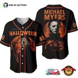 Personalized Michael Myers Halloween Baseball Jersey Personalized Michael Myers Halloween Baseball Jersey