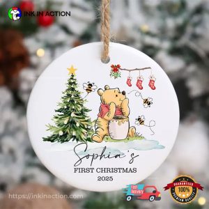 Personalized Pooh First Christmas Ornament 3 InkInAction.com