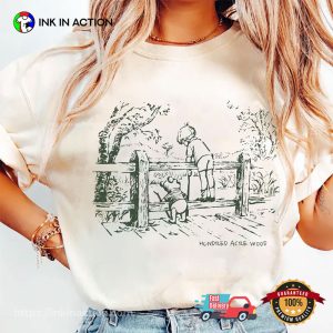 Pooh And Robin Old Disney Art Comfort Colors Tee