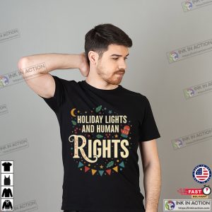 Retro Holiday Lights And Human Rights T-shirt Retro Holiday Lights And Human Rights T-shirt