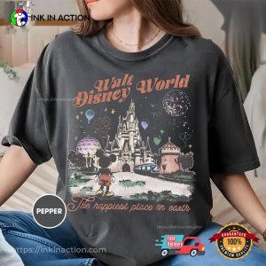 Retro Walt Disneyworld Mickey And Friends Comfort Colors Tee 3 InkInAction.com