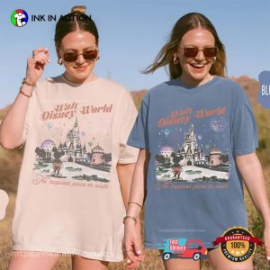 Retro Walt Disneyworld Mickey And Friends Comfort Colors Tee InkInAction.com