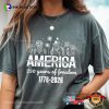Retro Years Of Freedom Floral USA 250 T-shirt