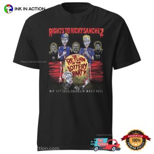 Rights to Ricky Sanchez Horror Lottery Party Tee 3 InkInAction.com