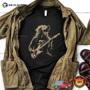 Rockout Golden Retriever Playing Guitar Funny Shirt