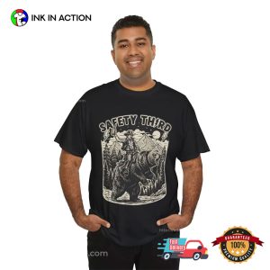 Safety Third Funny Retro Grizzly Bear Tee Safety Third Funny Retro Grizzly Bear Tee