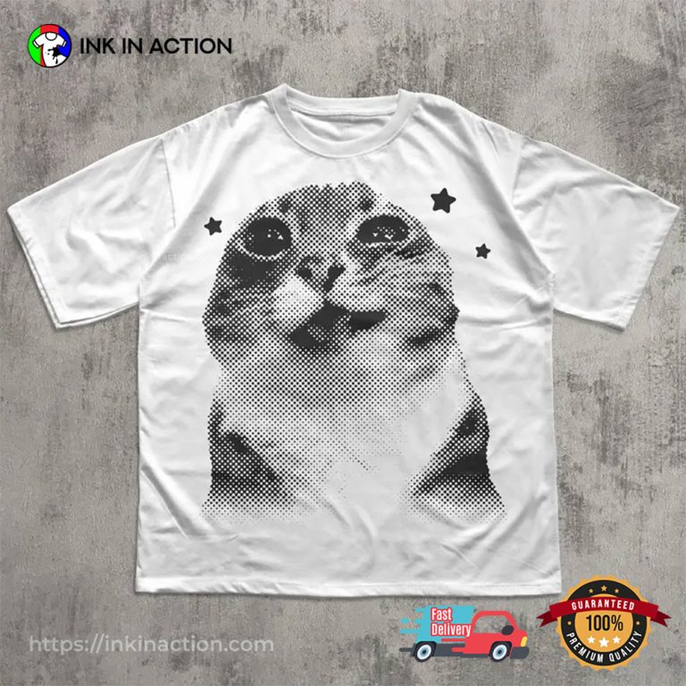 Silly Cat Funny Cat Meme Shirt - Print your thoughts. Tell your stories.