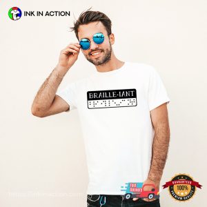 Six Braille Iant Dots, The Braille Alphabet Shirt InkInAction.com