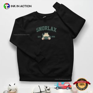 Snorlax Embroidered Pokemon Adult T-shirt `1 InkInAction.com