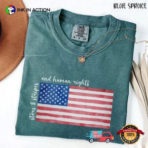Stars and Stripes Human Rights Comfort Colors Tee InkInAction.com