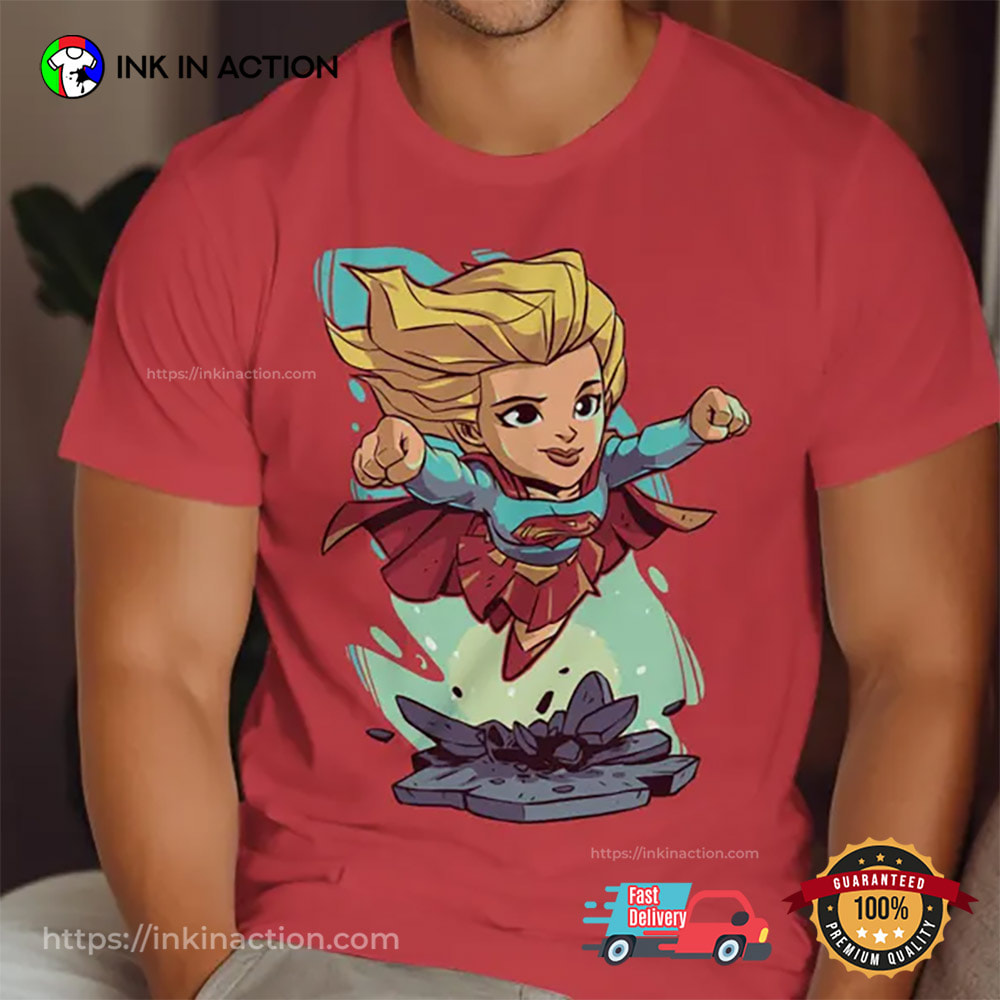 Supergirl Cartoon Graphic Movie T-shirt Supergirl Cartoon Graphic Movie T-shirt