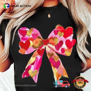 Valentines Day Coquette Bow lovers day gift T shirt 2 InkInAction.com