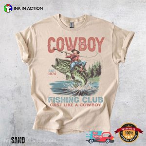Vintage Cowboy Fishing Club, Western fisherman shirt 2 InkInAction.com