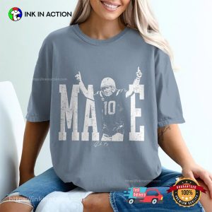 Vintage Drake Maye With Signature Game Day T-shirt Vintage Drake Maye With Signature Game Day T-shirt