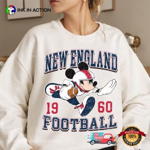 Vintage Mickey New England Football T shirt InkInAction.com