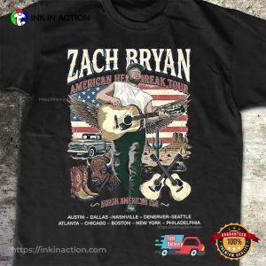 Vintage Zach Bryan Heaven On Tour 2026 Shirt 3 InkInAction.com