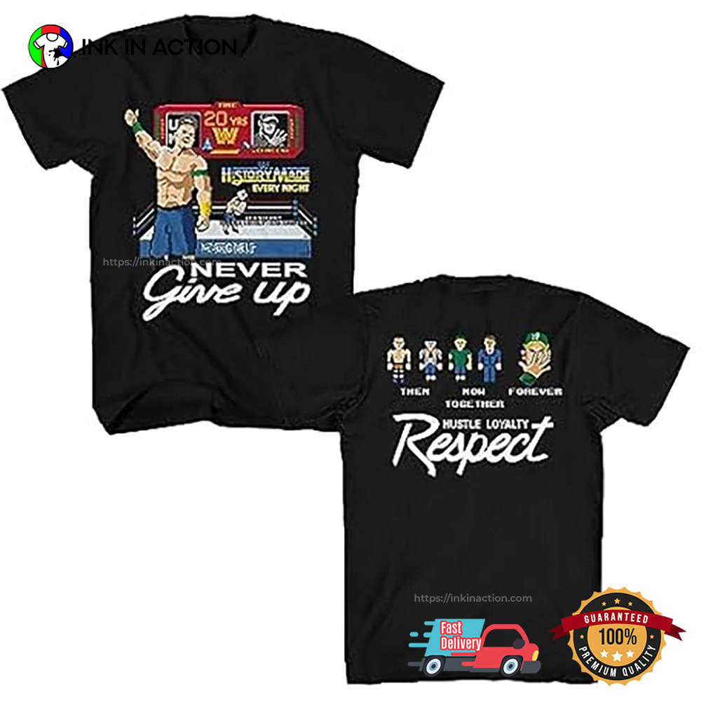 WWE John Cena Never Give Up 2 Sided Shirt WWE John Cena Never Give Up 2 Sided Shirt