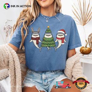Whale Shark Christmas Santa Ocean Animal Comfort Colors Tee InkInAction.com