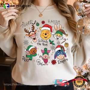 Winnie The Pooh Characters Merry Christmas Shirt