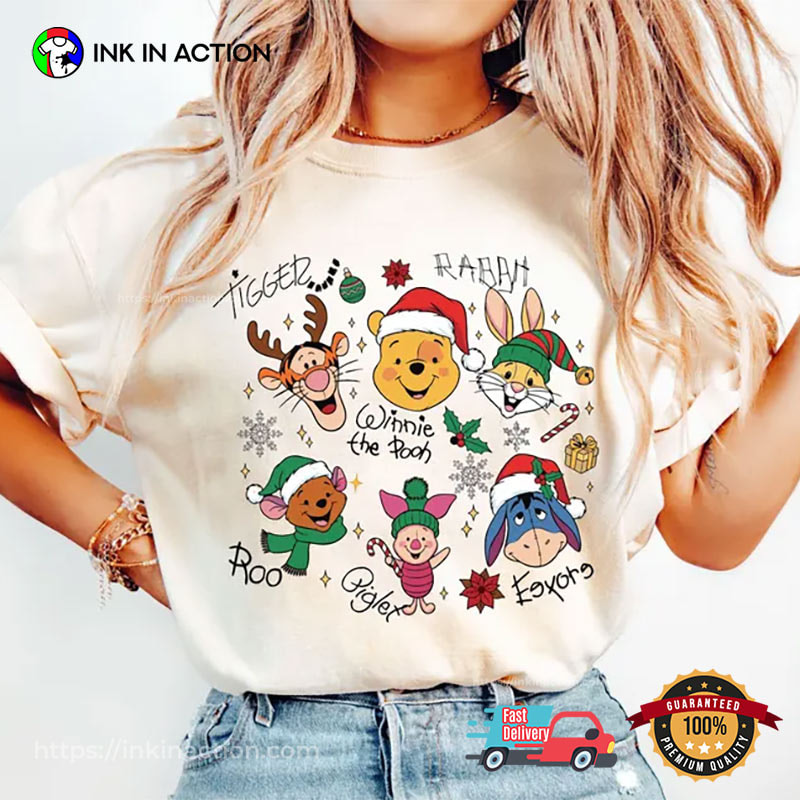 Winnie The Pooh Characters Merry Christmas Shirt Winnie The Pooh Characters Merry Christmas Shirt