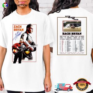 Zach Bryan Signature With Heaven On Tour 2026 2 Sided Shirt