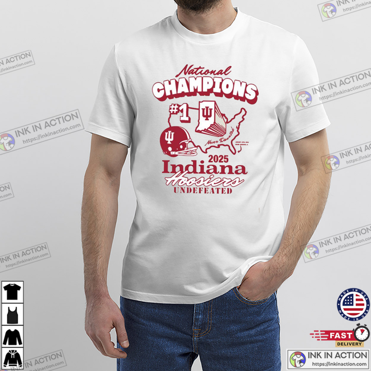 2025 National Champions Indiana Hoosiers Undefeated Retro Shirt 2025 National Champions Indiana Hoosiers Undefeated Retro Shirt