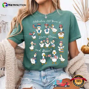 250 anniversary of america Silly Goose Celebration Comfort Colors Shirt 1 InkInAction.com