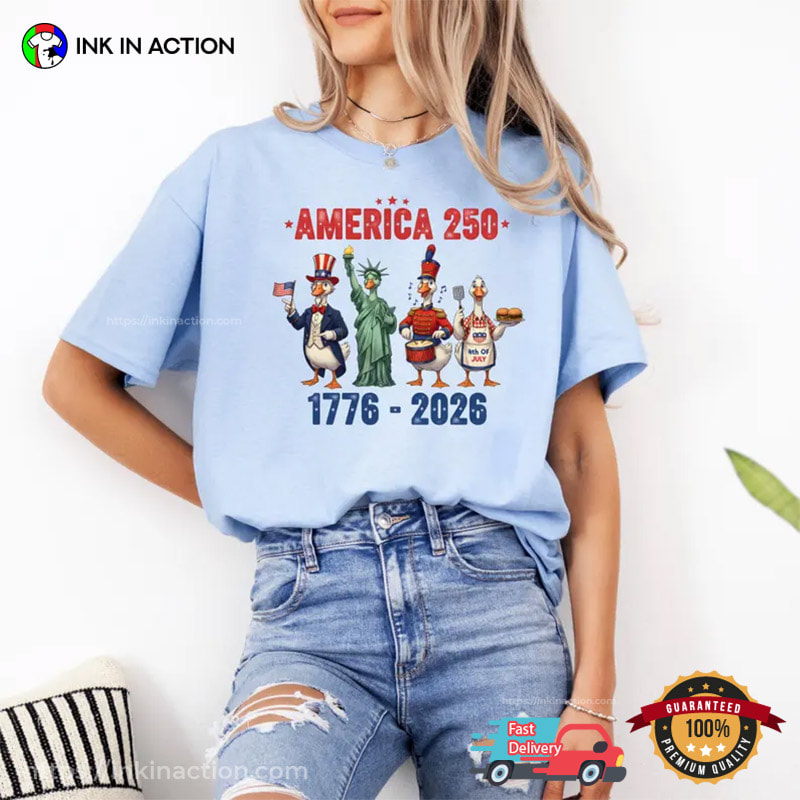 America 250 Funny Patriotic Silly Goose Comfort Colors Shirt America 250 Funny Patriotic Silly Goose Comfort Colors Shirt