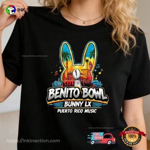 Benito Bowl Bad Bunny peach bowl 2026 T shirt 2 InkInAction.com