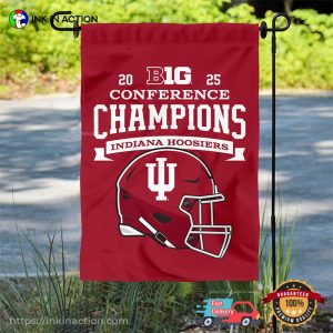 Big 10 Conference Champions Indiana Hoosiers Helmet Flag Big 10 Conference Champions Indiana Hoosiers Helmet Flag