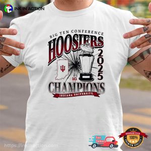 Big Ten Conference Hoosiers Champions 2025 Fan Shirt Big Ten Conference Hoosiers Champions 2025 Fan Shirt