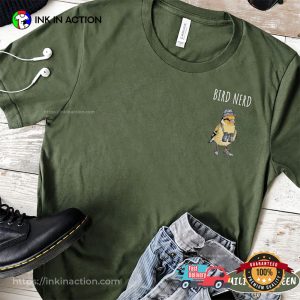 Bird Lover Pocket Design Bird Watcher T shirt 2 InkInAction.com
