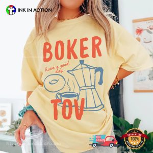 Boker Tov Shana Tova Jewish Comfort Colors Shirt Boker Tov Shana Tova Jewish Comfort Colors Shirt
