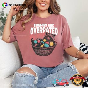 Bunnies Are Overrated Stay Feral Funny Easter Raccoon Comfort Colors Shirt 2 InkInAction.com