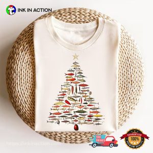 Christmas Tree Fishing Lure Unisex Shirt 3