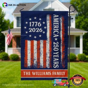 Custom America 250 Years Retro Patriot Flag 1 InkInAction.com