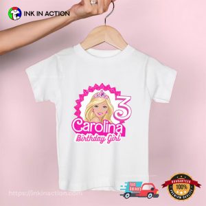 Custom Name Pink Doll Theme Party Birthday Girl Shirt 1 InkInAction.com