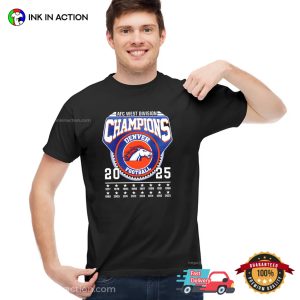 Denver Broncos AFC West Division Champs 2025 Game Day shirt 2 InkInAction.com