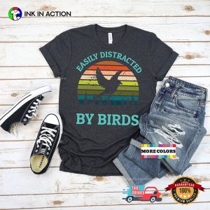 Easily Distracted By Birds Nerd Lover T shirt 1 InkInAction.com