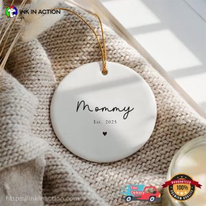 First Time Mommy Christmas Ornament 3 InkInAction.com