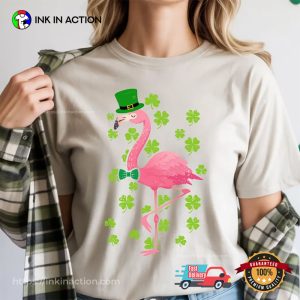 Flamingo St Patrick's Day Funny Animal Holiday Shirt 2 InkInAction.com