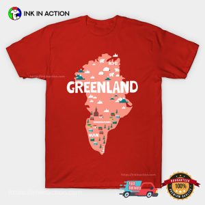 Greenland Illustrated Map T-shirt Greenland Illustrated Map T-shirt