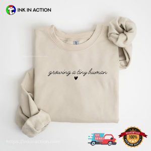 Growing a Tiny Human Pregnancy Announcement T shirt 3 InkInAction.com