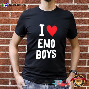 I Love Emo Boys Fun Meme Shirt