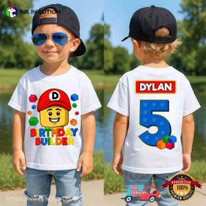 Inspired Building Blocks Birthday Lego Birthday Shirt