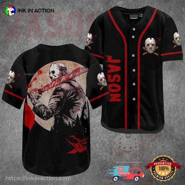 Jason Voorhees Friday The 13th Custom Baseball Jersey 600x600