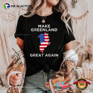 Make Greenland Great Again Funny MAGA Political Map T-shirt