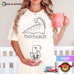 Mamasaurus Cute Pregnancy Dinosaur Comfort Colors T-shirt